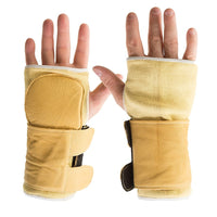 IMPACTO® 720-20 X-GR Paire Gant Antichocs/Anti-coupures avec support de poignet en cuir, sans doigts, coussinet gel paume-1