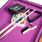 Soozier 3 in 1 Multi-use Mini Games Table Tennis Billiard Pool Air Hockey Set-Adjustable leg levelers for quick table leveling on any surface 