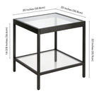 Hudson&Canal Alexis 20"W Square Side Table - Blackened Bronze-9