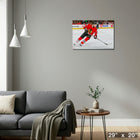 Patrick Kane Blackhawks Red Skating - Framed Canvas - 29" x 20"-Perfect for any room in your home or office