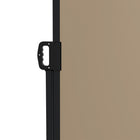 Outsunny Retractable Side Awning - 13' x 5' - Khaki-Fix one side to a wall and another side to concrete, cement floor or wood deck for better stability