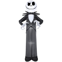 GEMMY Airblown Inflatable Halloween Jack Skellington with OPP Fan - 120"-Lights up with bright, energy-efficient LED light