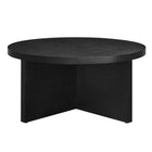 Modway - Silas Manche Table basse en bois - Noir-Table basse ronde moderne