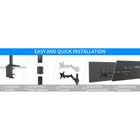 ShoppingAll Adjustable Single Monitor Standing Mount Extra Tall 31.5" Pole for Display up to 32" - Black-10