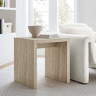 Modway Mirella Faux Travertine Side Table - Travertine-Versatile Placement
