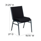 Flash Furniture HERCULES Heavy Duty Black Dot Fabric Stack Chair-Stretcher Bars provide additional support