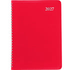 Staples 2027 Daily Planner - 5-3/4" H x 8-3/8" W - Assorted - Bilingual-Page size: 8" H x 4-7/8" W