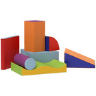 Soozier - Ensemble de 7 blocs d'escalade en mousse Soft Play - Couleurs foncées-Comprend sept blocs à grimper différents, stimulant l'imagination et la créativité 