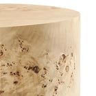 Modway - Cosmos Rond de 16 po Table d’appoint en bois de burle - Burl naturel-7