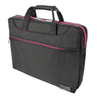 Vangoddy Sleek 13" Laptop Crossbody Messenger Bag - Grey/Pink-Interior Dimensions 10.5in x 13.25in
