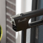PawHut - Porte pour Animaux en Métal 29,5"-40,6" L avec Fermeture Automatique et Double Verrouillage-Largeur réglable de 29,5 po à 40,6 po (75-103 cm). Veuillez mesurer votre ouverture avant d'acheter