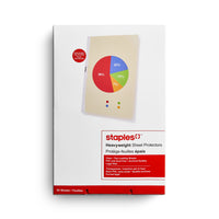 Staples Legal Size Sheet Protector - Mfr's# 75287 - Clear-Archival-safe polypropylene will not stick or lift ink