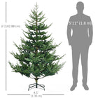 HOMCOM 6' Artificial Christmas Tree with Hinge Design - Green-Flame retardant branches are unlikely to catch fire or cause serious household damage 