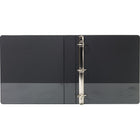 Staples Standard Binder with Label Holder and D-Rings - 1-1/2" - Black-Non-Stick, Archival safe material won't life ink or toner off printed pages