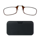 ThinOptics Reader with Universal Black Pod - 2.0 - Brown-Comes in two beautiful styles, the rectangular Brooklyn and the oval Manhattan, and is flattering on both men and women.