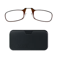 ThinOptics Reader with Universal Black Pod - 2.0 - Brown-Comes in two beautiful styles, the rectangular Brooklyn and the oval Manhattan, and is flattering on both men and women.