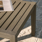 Modway Northlake Square Outdoor Patio Teak Side Table - Weathered Grey-6