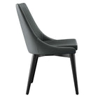 Modway Viscount Vegan Leather Dining Chair - Grey-Non-Marking Foot Pins