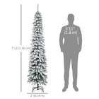 HOMCOM 7' Artificial Christmas Tree with Realistic Branches - Green-Section design for quick setup 