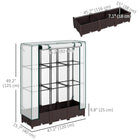Outsunny Raised Garden Bed with Trellis - 47" x 16" x 50" - Brown-Self watering system helps retain moisture
