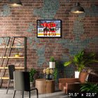 Chicago Blackhawks Goal Celebration - Framed Canvas - 31" x 22"-Officially licensed by the NHL and NHLPA