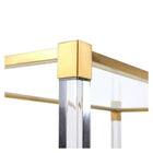 Plata Import Jacques 21"H Square Side Table - Gold-The table also boasts two glass shelves