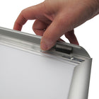 SECO Snap Poster Frame Case - 11 x 14 Inches - Silver-Includes mounting hardware (screws and plugs); can be positioned portrait or landscape