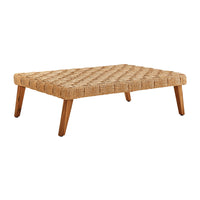 Modway - Thames Patio extérieur en osier Terrasse extérieure Rotin Table basse - Naturel-Plateau de table en rotin tissé en panier texturé