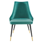 Modway Adorn Performance Velvet Dining Side Chair - Teal - 2 Pack-Comes Fully Assembled