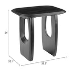 Zuo Arasan Accent Table - Black-Dimensions: 20.1" L x 25.2" W x 24.0" H