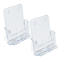 Azar Desktop/Countertop Vertical/Horizontal Brochure Holder - 8.5" x 11" - Clear - 2 Pack-Sold in Multiples of 2