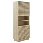 Modway Render Tall Faux Travertine Linen Storage Cabinet - Travertine-Tall Storage Cabinet