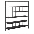 Hudson&Canal Whitmore 72"H Bookcase - Blackened Bronze-A modern contemporary design for your office, den, living room, and more