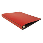 JAM Paper Italian Leather 3 Ring Binder, 3/4", Red (369231770)-Size: 9.375" x .75" x 11.5"