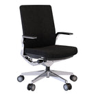 Nightingale NLC Mid Back Conference Chair With Flip Up Arm - Black-Newton Wafer synchro-tilt mechanism: Patentpending, thin profile mechanism that provides seamless durability and stability, with continuous, even weighted balance through all positions. Integrated seat slide adjustment, multiple position tilt lock, pneumatic seat height adjustment, side tension control