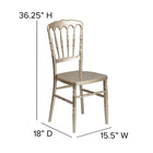 Flash Furniture HERCULES Series Gold Resin Stacking Napoleon Chair-Ships Fully Assembled