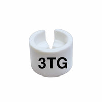 Eddie's Mini Size Markers for Hangers - French 3TG - White Sizer with Black Print - 100 Pack-Size Markers for Hangers