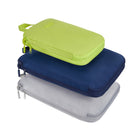 Travelon Compression Packing Cubes - Cool Tones - Set of 3-Small Size: Expanded: 7" W X 10" H X 4" D, Compressed: 7" W X 10" H X 1.75" D