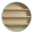 Modway Romy 47" Round Wall Book Shelf - Sage/Natural-Wall Mounted Design
