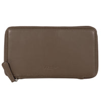 Gry Mattr - Étui à stylos en cuir végétalien - 8,25 x 4,5 po - Brun-La large bande élastique se fixe solidement à la plupart des couvertures de cahier de notes.