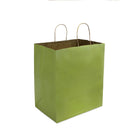 Reliabag Paper Bags - Twist Handles - 14" W x 10" D x 15.75" H - Lime - 150 Pack-Made by the premium lime kraft paper with the re-enforced flat bottom