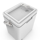Permasteel 14 qt Portable Cooler with Dual Carrying Options - White-Non-Slip Feet