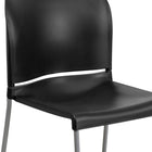 Flash Furniture HERCULES Series Black Full Back Contoured Stack Chair with Sled Base-Limited Lifetime Warranty on Frame
