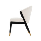 Manhattan Comfort - Chaise de salle à manger moderne Ola 54,5 cm en chenille crème-Profondeur d’assise intérieure : 47 cm Hauteur d’assise : 50 cm Largeur d’assise intérieure : 53 cm