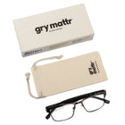 Gry Mattr Blue Light Reading Glasses Zurich BL Eco - 0.00-Provides blue light protection from all digital devices. Reduces eyestrain and eye fatigue