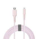 Basic Tech 6 foot Lightning Braided Cable - Pink-C89 fast charging cable