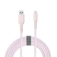 Basic Tech 6 foot Lightning Braided Cable - Pink-C89 fast charging cable