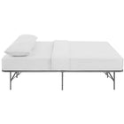 Modway Horizon Stainless Steel Queen Bed Frame - Silver-Easy To Assemble And Fold Away