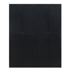 Manhattan Comfort Cornelia 59.22" 2-Piece Modern 14-Shelf Storage Closet - Black-Modern Free Standing Wardrobe Closet with Storage Compartments for Bedroom and Storage Use. Set of 2