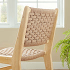 Modway - Saoirse Fauteuil de salle à manger en bois de corde tressée Ensemble de 2 - Naturel naturel-Assemblée requise